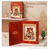MEIEST Christmas Tree Picture Frame Building Blocks Set,Creative Xmas Building Set with Exquisite Frame,Fantasy Building Bricks Toys,Home Decor (Red)