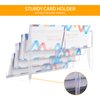 Plastic Business Card Holder for Desk, Clear Acrylic Business Card Organizer, 8 Pockets 4 Layers Business Card Display Stand for Office, 2 Packs