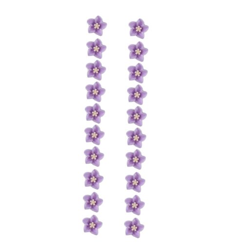 Leadigol 20PCS Flower Hair Clips, Flower Buckle Hair Clips Cute Hairpins, Mini Purple Flower Hair Clips, Decorative Hair Clips, Wedding Hair Barrettes