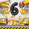Construction Truck Balloons Construction Birthday Party Supplies Construction Trucks Party Decorations for Boys 6th Birthday Party Construction Tractor Themed Birthday Party Favor