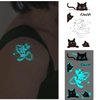 Glaryyears Glow in the Dark Tattoos, 180+ Variety Pack Fake Tattoos, 33-Pack Body Temporary Tattoo Stickers, Blue Green Light for Adults Men Women Kids, Party Favors Supplies Planets Ocean Galaxy