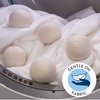 S&T INC. XL New Zealand Wool Dryer Balls, Fabric Softener for Laundry, Natural White, 2.9 in, 6 Pack