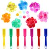 Sanwuta 7 Colors Magnetic Bingo Wands and 200 Metal Translucent Chips Easy to Pick up Bingo Chips Stem Kits for Science Learning Counting Magnetic Bingo Chips Set for Family Game Night Activities