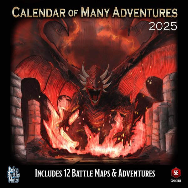 Calendar of Many Adventures 2025, Strategy Board Game, for 2 to 10 Players and Ages 14+, Loke