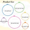 Pllieay 6 Pieces Plastic Embroidery Hoops Set and 16 Pieces Needles Plastic Circle Cross Stitch Hoop Ring 3.4 inch to 10.2 inch for Embroidery and Cross Stitch(Multicolor)