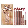 BAISEN DIARY 5 Pcs/set Silky Texture Chocolate Matte Lipsticks Set, Matte Finish, Non-stick, Waterproof Lip Gloss Chocolate Lip Glaze Set, Up to 12 Hours Lip Makeup (Set 02, 5PCS)