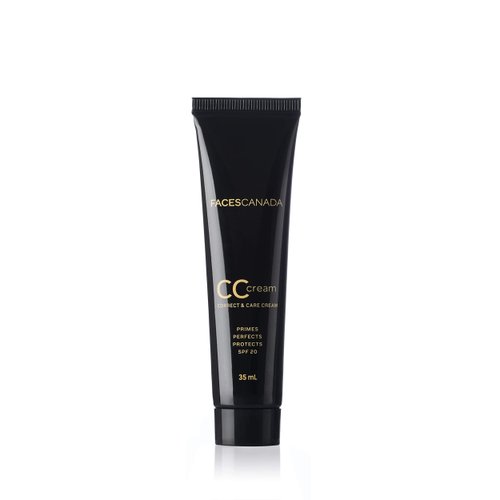 FACESCANADA CC Cream with SPF 20 - Natural | Primes + Perfects + Protects | Anti-Aging Tinted Facial Moisturizer | Non-Oily Dewy Finish | 1.18 Fl oz/35ml