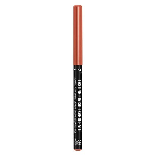 Rimmel Lasting Finish Exaggerate Automatic Lip Liner - Rich, Smooth Formula for Long Lasting Lip Looks - 018 Rose Addiction, .01oz