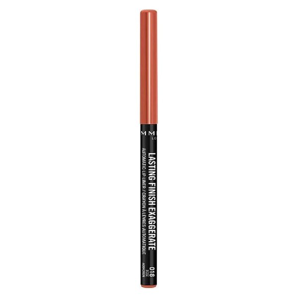 Rimmel Lasting Finish Exaggerate Automatic Lip Liner - Rich, Smooth Formula for Long Lasting Lip Looks - 018 Rose Addiction, .01oz