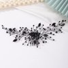 Missgrace Women's & Girls' Special Occasion Hair Comb, Black Metal, Full Rhinestones Side Hair Comb, Perfect for Prom, Party, Wedding Hairstyle, 22cm (8.6")