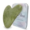 BLHLA Gua Sha Facial Tools for Skin Care Massage Tools for Self Care Jade Body GuaSha Stone Spa Kit Face Sculpting Tool for Beauty Puffiness Reduction Muscle Tension Relief Jawline Sculptor Green