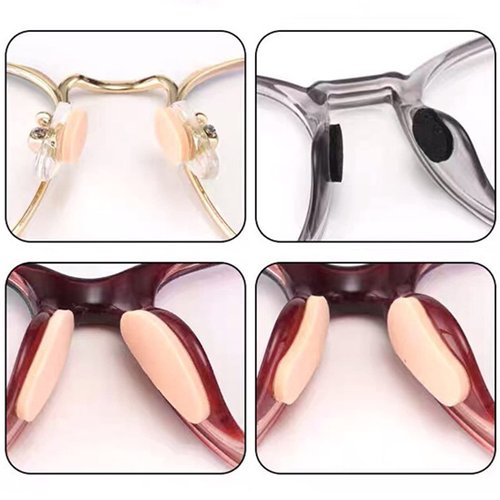 96 Pairs Eyeglass Nose Pads Soft Foam Adhesive Anti-Slip Silicone Glasses Nose Pads Self Adhesive Nose Pads Stickers for Eyeglasses Glasses Sunglasses（Black and Skin Color)