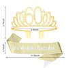 Ondder 60th Birthday Sash Gold Birthday Tiara and Sash for Women 60th Birthday Sash and Crown for Women It’s My 60th Birthday Sash Birthday Party Decorations Gifts for Her Party Favors Supplies