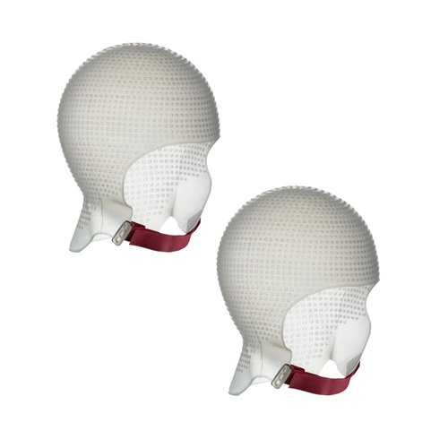 DOMPEL Sparta 2.4K Silicone Highlight Hair Cap | 2,400 Strategically Positioned Holes | Hair Coloring Highlighting Cap & Hook Hair Salon | Reusable silicone cap with metal needle (2 PCS)