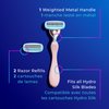 Schick Hydro Silk Rose Gold Metal Razor for Women | Womens Razors, Travel Razor, 5-Blade Razors for Women | 1 Handle & 2 Razor Refills