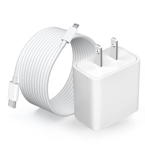 iPhone Fast Charger,10FT iPhone Charger Fast Charging 20W PD USB C Wall Charger Plug Type C Power Adapter Lightning Cable Cord Compatible with Apple iPhone 14/13/12 Pro/11/XS/Max/XR/X/8 Plus/SE,iPad