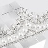 Tiaras and Crowns for Women, Aprince Wedding Tiara for Women Girls Princess Crowns Hair Accessories for Bride Rhinestone Pearl Tiaras for Prom Party Christmas Hollwee Costume