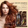 Dark Brown Hair Dye Shampoo 3 in 1 Herbal Shampoo for Women Men, Color Coverage Shampoo for Women and Men - 500ml (Dark Brown)