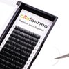 OLLOLASHES Lash Trays for Lash Extensions B/C/CC/D/J Curl Mix4-20mm 0.03-0.15 thickness Super Matte Eyelash Extensions, Professional Supplies for Lash Techs (C-0.07, 8-15mm)