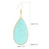 BaubleStar Natural Crystal Healing Birth Stone Statement Drop Earrings Turquoise Teardrop Quartz Dangle Gold Fashion Jewelry for Women Girls