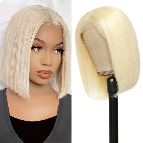 613 Bob Wig Human Hair 13x4 HD Transparent Lace Front Straight 12 inch Short Bob Human Hair Wigs Straight Short Bob Wigs for Black Women Human Hair Natural Hairline