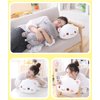 Cute Kitten Plush Toy Stuffed Animal Pet Kitty Soft Anime Cat Plush Pillow，Plush cat Doll Pillow Toys Children's (White)