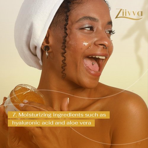 Ziivva 24K Gold Exfoliating Gel, Peeling Gel Scrub Face Body Skin, 100% 24K Gold Peeling Gel Face Scrub