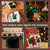 JULMELON Christmas Scratch Art, 36 PCS Christmas Crafts Kits for Kids Rainbow Magic Scratch Paper Cards Xmas Hanging Ornaments Decorations DIY Winter Holiday Party Favors