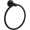 Matte Black Towel Ring, APLusee Hand Towel Holder, Stainless Steel Modern Round Towel Hanger, Bathroom Wall Mounted
