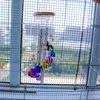 Parakeet Toys with Colorful Bells and Shining Sticks, Bird Cage Accessories Wind Chimes for Chewing, Chew Toys for African Grey, Budgies, Cockatiels, Lovebirds, Conures, Quakers, Small to Medium Birds