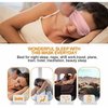 YEMIANJU Sleep Eye Mask with Elastic Strap Headband Lightweight Comfortable Soft Silk Like for Men Women Traveling (Pink)