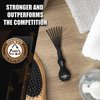 Bossman THE CLAW Round Hair Brush Cleaner Tool 3 Inch - Christmas Gifts for Him - Cleans Boar Bristle, Wave or Plastic Brushes and Combs - Black Hairbrush Cleaning Rake - Cat Brush & Dog Brush Cleaner