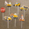 ALISSAR 35-Pack Construction Cupcake Toppers Picks, Dump Truck Excavator Tractor Party Cake Toppers for Kids Birthday Baby Shower Party Decorations Supplies.