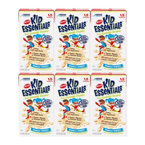 Boost Kid Essentials 1.5 Balanced Nutritional Drink, Vitamin, Mineral and Nutrient Blend (8 Fl Oz (Pack of 6), Vanilla)