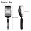 MOODKEY 2PCS Curved Vented Hair Brush Boar Bristle Hair Brushes Paddle Detangling Brush Professional Styling Hairbrushes Detangler for Women/Men/Kids Wet Dry Thick Curly Straight Hair (Gold+Black)