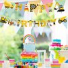 BIEUFBJI Construction Birthday Party Supplies Banner, Construction Party Supplies Decoration Set for Birthday Party, for Boys Birthday Baby Shower Engineering Theme Party Favors.