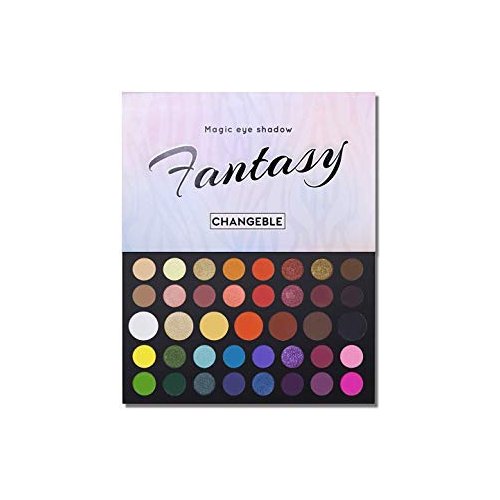 CHARMCODE 40 Colors High Pigmented Shimmer Matte Eyeshadow Makeup Palette Full Spectrum Artist Glitter Metallic Waterproof Creamy Blendable Eye Shadow Cosmetics (Color 1)