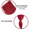 Gozill Pre Sectioned Braiding Hair Pre Stretched Red Colored Hair Extensions for Braiding Ez Braid Kids Hypoallergenic Braiding Hair Extensions