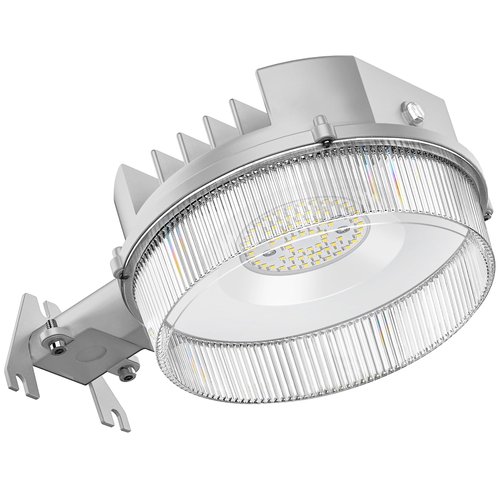CINOTON LED Barn Light, Dusk to Dawn Outdoor Lighting, 42W 4950LM 5000K Daylight, Security Flood Light, UL Listed, IP65 Waterproof Outside Area Light with Photocell, Silver 1 Pack