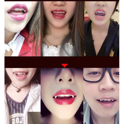 Geek-M Vampire Fangs Teeth+Latex Elf Ears,Fairy Pixie Soft Ear Halloween Party Cosplay