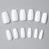 AddFavor 300pcs Coffin Press on Nails Medium Fake Nails Glossy White Nails Ballerina Square Nail Press on Acrylic False Nail for Women Girls