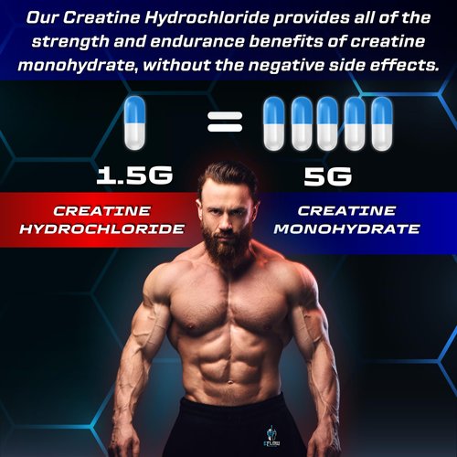 eFlow Creatine Capsules, HCL Creatine Pills - Creatine Supplement for Men & Women, Muscle Builder, Endurance, Strength, with AstraGin and Senactiv (1500mg, 90 Capsules)