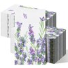 Geyoga 200 Pcs Lavender Guest Napkins 2 Ply Purple Lavender Flowers Disposable Hand Towels Decorative Bathroom Paper Napkins for Buffet Kitchen Birthday Bridal Baby Shower Wedding