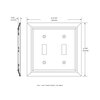 Franklin Brass 64217 Architectural Double Toggle Switch Wall Plate / Switch Plate / Cover, Flat Black, Packaging May Vary