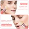 Sibba Makeup Sponge 3 PCS Beauty Blender Foundation Make Up Concealer Blending Cosmetic Mini Angled Brush Applicator Handle Artist Applying Make-Up Eyebrow Face Powder Puff(rose red)