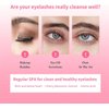 Eyelash Extension Cleanser, BREYLEE Upgraded Eyelash Extension Shampoo 60ML+Mascara Wand+Brush Eyelash Foam Cleanser For Extensions and Natural Lashes