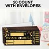 Qlnuk Escape Room Party Invitations Mystery Escape Room Ticket Invitations Set of 20 Invites with Envelopes