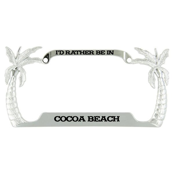 Speedy Pros I'd Rather Be in Cocoa Beach Palm Tree License Plate Frame Palm Tree Frame