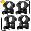 LONSEL 1'' Scope Rings, 2Pcs High Profile & 2Pcs Medium Profile 1 Inch Scope Mount Rings for Picatinny Rail - Pack of 4
