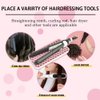 Small Silicone Pad for Curling Iron, Thicker Heat Resistant Silicone Mat for Hair Tools, Portable Hair Styling Tool Rest Holder for Straightener, Hair Dryer, Flat Iron (Pink)